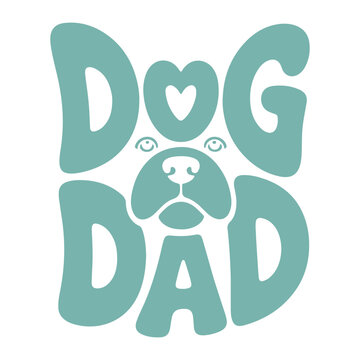 illustration of dog dad vector art.