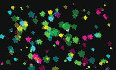 Geometric shapes floating in space modern abstract design backdrop background