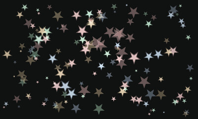 Stylized Starry Night Digital Art with Varied Star Sizes