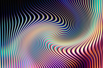 Abstract psychedelic swirl pattern with vibrant iridescent colors and a hypnotic, mesmerizing visual effect