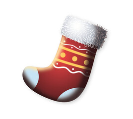 Christmas Stocking / Sock &ndash; Festive Holiday Decoration PNG on Transparent Background