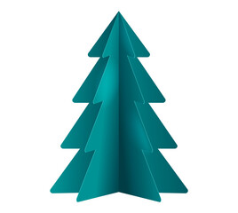 Abstract Christmas Tree – Modern Festive Decoration PNG on Transparent Background