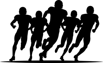 American Football Team Silhouette Collection" Bundle