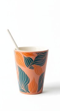 coffee tea cup with stra