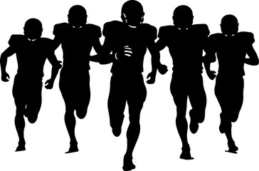 American Football Team Silhouette Collection" Bundle