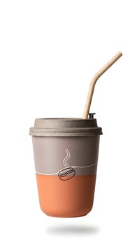 coffee tea cup with stra