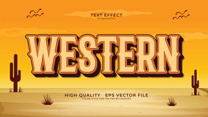 Western editable text effect