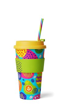 coffee tea cup with stra