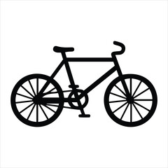 Simple silhouette of a bicycle featuring classic design and clean lines for modern use