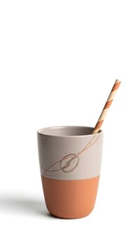 coffee tea cup with stra