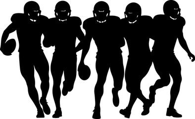 American Football Team Silhouette Collection" Bundle
