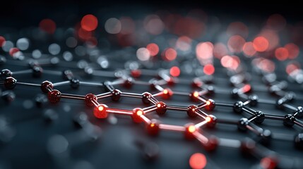 Abstract glowing network structure with connections