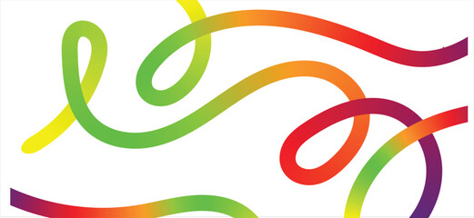 Fototapeta premium Vector art of rainbow slinky toy coiled and twisted