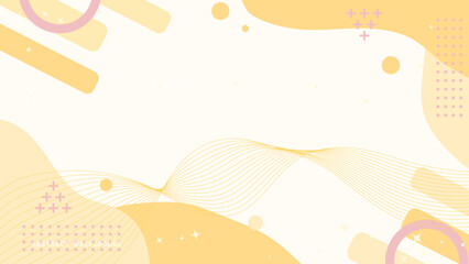 Abstract Warm Background with Gentle Waves and Organic Patterns - Ideal for Creative Branding, Posters, and Digital Designs, Highlighting Soft Yellow, Pink Tones, and Subtle Geometric Accents