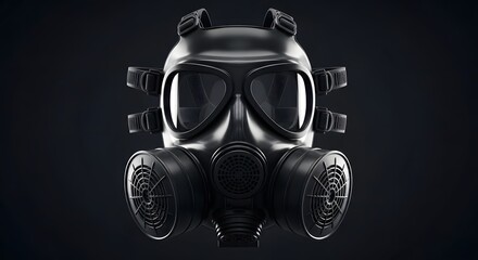 Protective gas mask design for safety and industrial use in hazardous environments