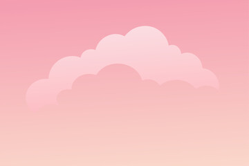 Fototapeta premium Soft Pink Cloudscape With Subtle Gradient Sky Background Illustration