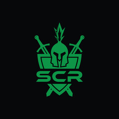 SCR letter logo design. Elegant Monogram Logo Design