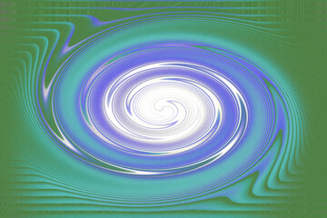 Abstract digital art with a swirling vortex of blue and green colors