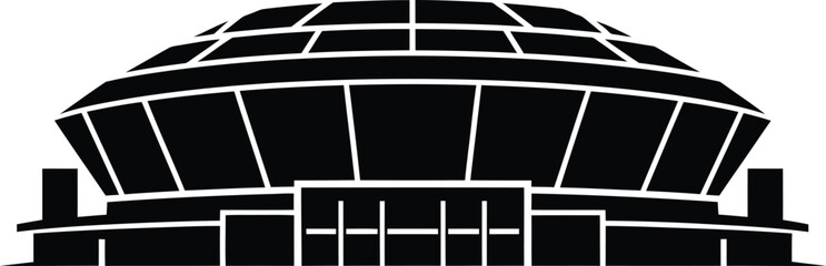 Stadium architectural design arena dome black and white
