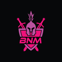 BNM letter logo design. Elegant Monogram Logo Design