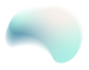 Irregular bean-like gradient shape with soft edges and noise texture. Abstract organic form with blur gradient, suitable for poster design, minimal art, or 3D mockups. Part of the collection