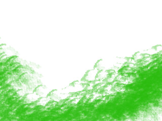 Green smoke wisps isolated on transparent background