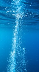 Bubbles rising endlessly through deep ocean water. Perfect for naturethemed designs, aquarium posters, underwater concept art, and relaxation visuals.