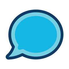 Clean Speech Bubble Chat Icon Vector on White Background