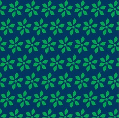 Fototapeta premium Two shade of green stylish art seamless pattern
