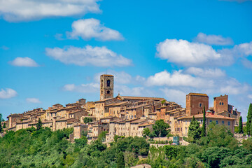 Naklejka premium Val d’Elsa in the Tuscan Hills, Toscana, Italy