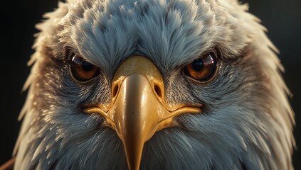 American bald eagle face