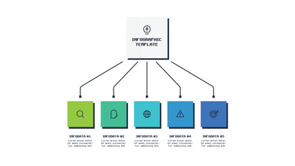 Creative concept for infographic with 5 steps, options, parts or processes.