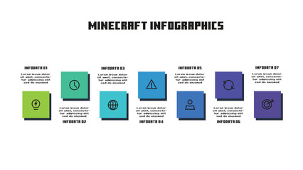 Creative concept for infographic with 7 steps, options, parts or processes.