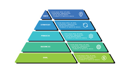 Creative concept for infographic with 5 steps, options, parts or processes.