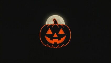 halloween pumpkin on dark background