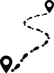 Footprints Tracking Editable Vector AI File | Adobe Illustrator | Export to SVG, EPS, PDF, PNG, DXF, JPEG