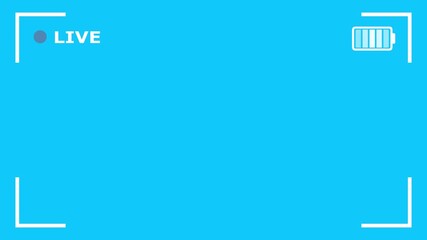 Live recording in background, animated live stream icon animation, live video in icon animation with background. 4k video