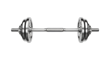 Chrome dumbbell with adjustable weights for strength training and fitness