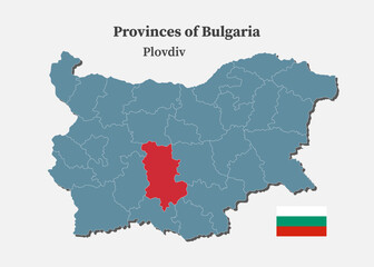 Vector map of Bulgaria - Plovdiv Province
