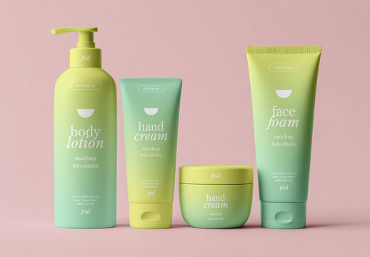 Skincare Product Packaging Mockup Collection