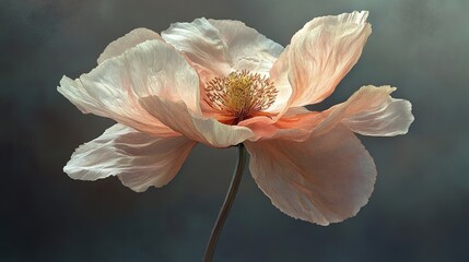 a painting of a flower made by a robot