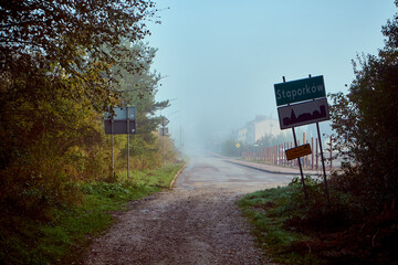 mgła,jesień, droga  © Marcin Łazarczyk
