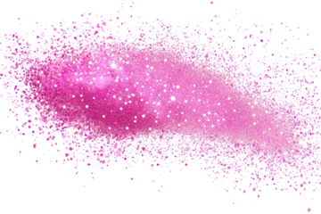 Bright pink sparkles and glitter create a joyful atmosphere for crafts and decorations during festive celebrations and special occasions