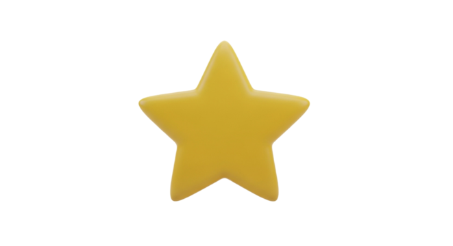 A single bright yellow star against a stark black background