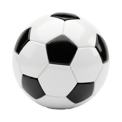 Fototapeta premium Classic black and white soccer ball with hexagonal pattern on transparent background