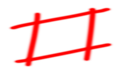 Red hashtag symbol hand-drawn style vector illustration isolated on white background for social media and web design