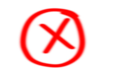 Red X mark in a circle simple vector illustration isolated on white background for web design and user interface