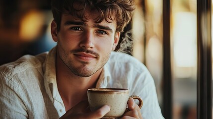 Canon EOS DSLR, 85mm f1.4, extremely handsome young white man in his early 20s