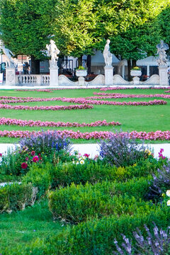 Salzburg, Austria, Europe. Mirabel Gardens in summer