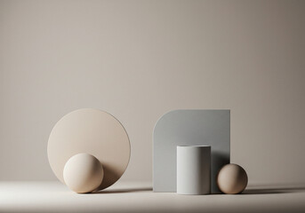 北欧風ミニマル抽象アート